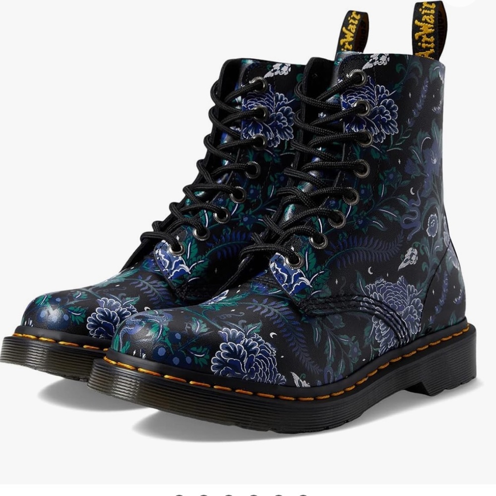 Dr Martens 1460 Pascal Mystic Floral Leather Boots 7 New